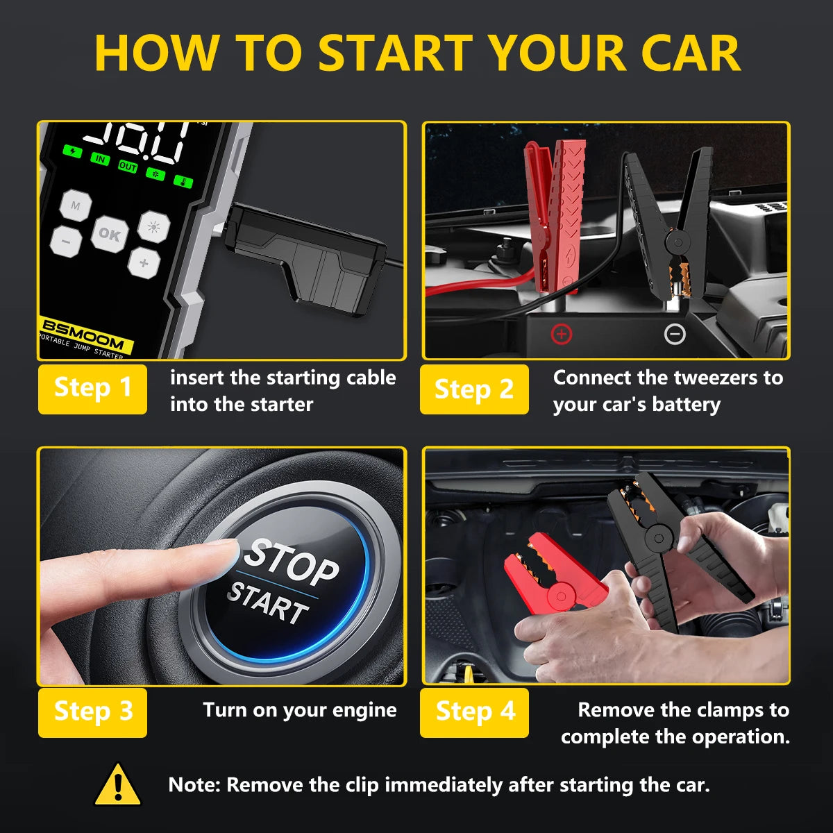 BSMOOM Car Jump Starter with Air Pump – 21800mAh/26800mAh