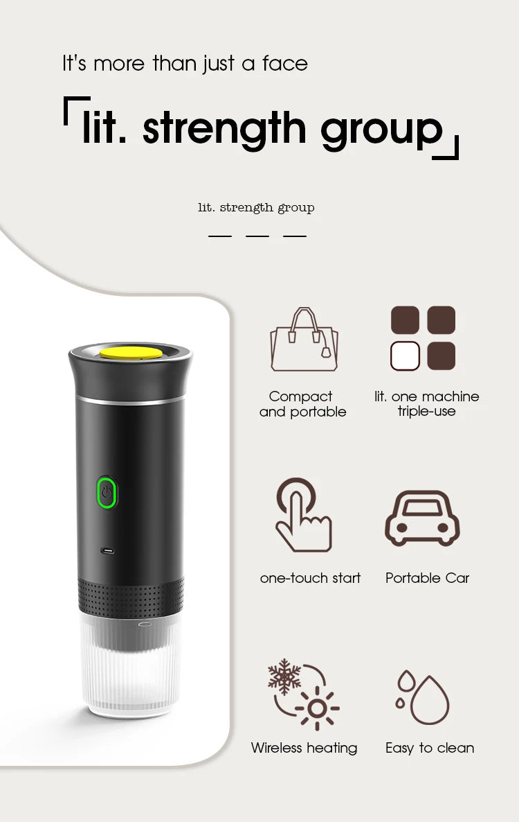 Portable 20-Bar Espresso Maker for Home Travel Camping