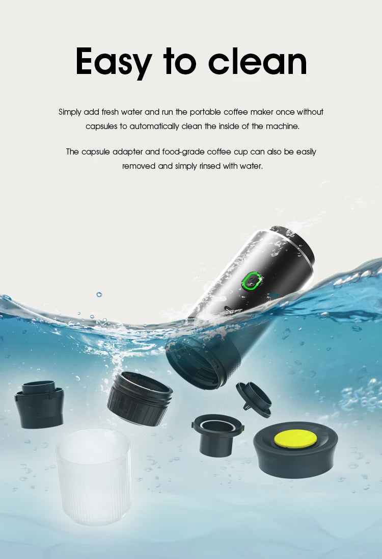 Portable 20-Bar Espresso Maker for Home Travel Camping