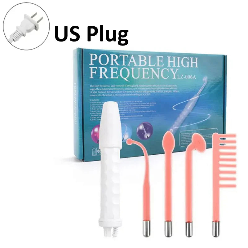 Portable High Frequency Skin Therapy Wand Kit