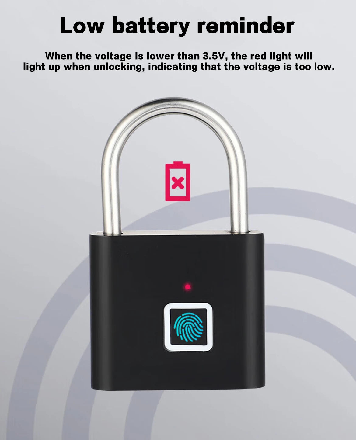 Smart Fingerprint Padlock for Indoor & Outdoor
