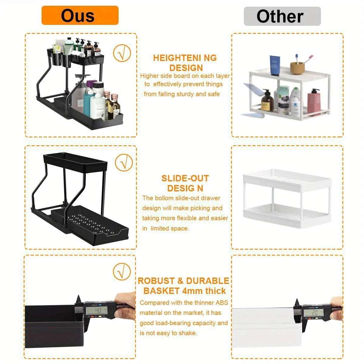 Multi-Tier Kitchen Utensil & Spice Organizer