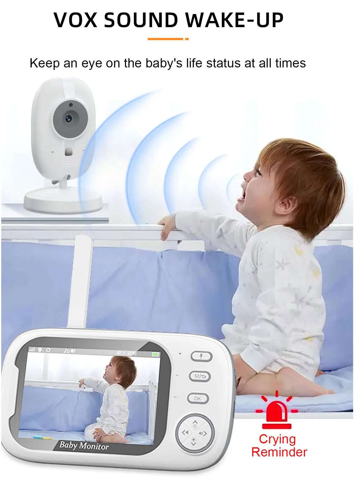 3.5" HD Wireless Baby Monitor Camera