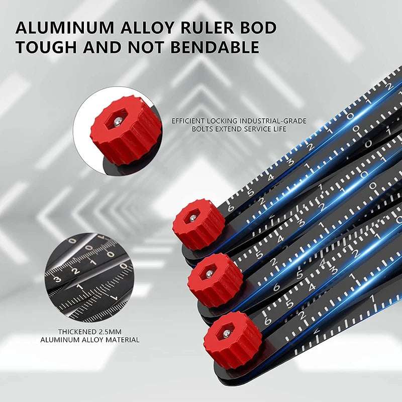 Precision Folding Aluminum Angle Ruler