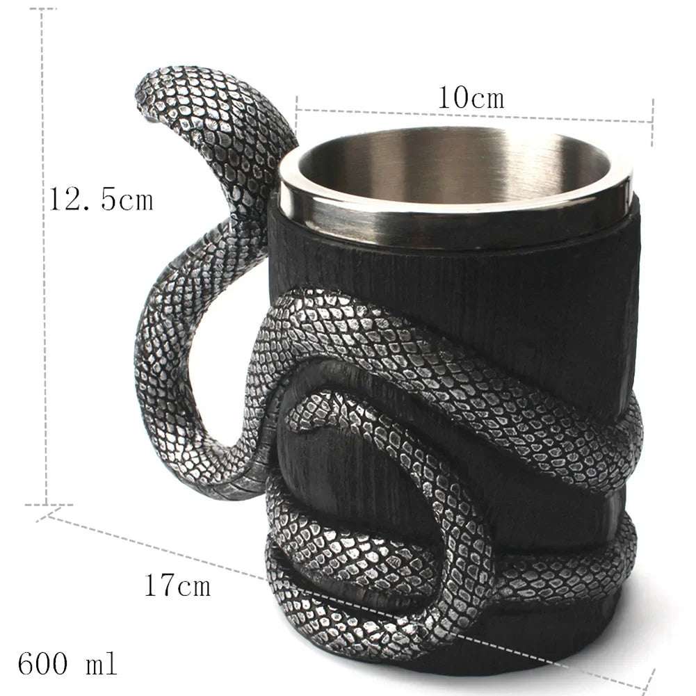 500ml Viking Style Wooden Insulated Mug