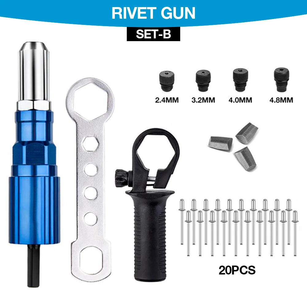 Electric Drill Rivet Gun Adapter Kit