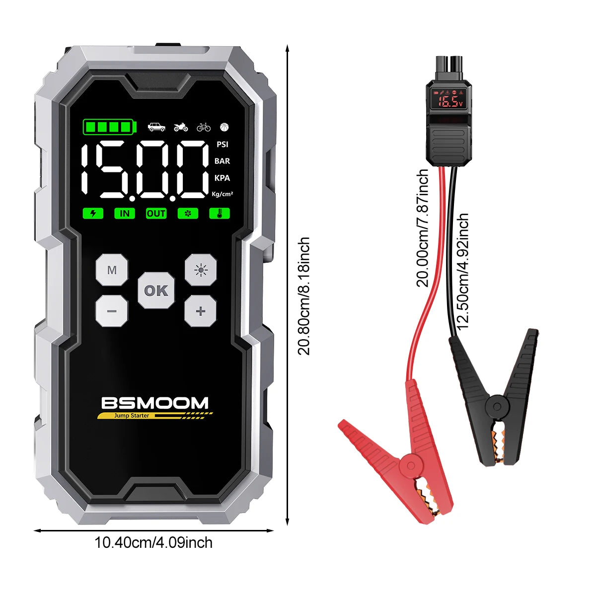 BSMOOM Car Jump Starter with Air Pump – 21800mAh/26800mAh
