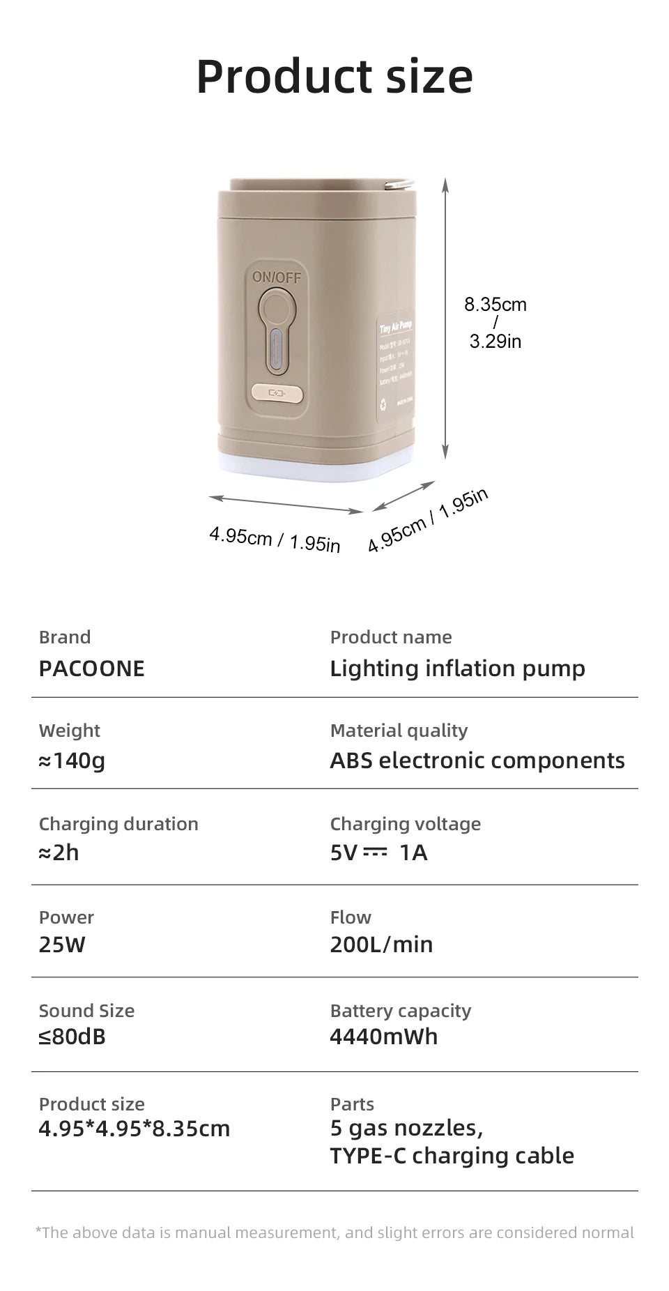 Camping Electric Air Pump with Light