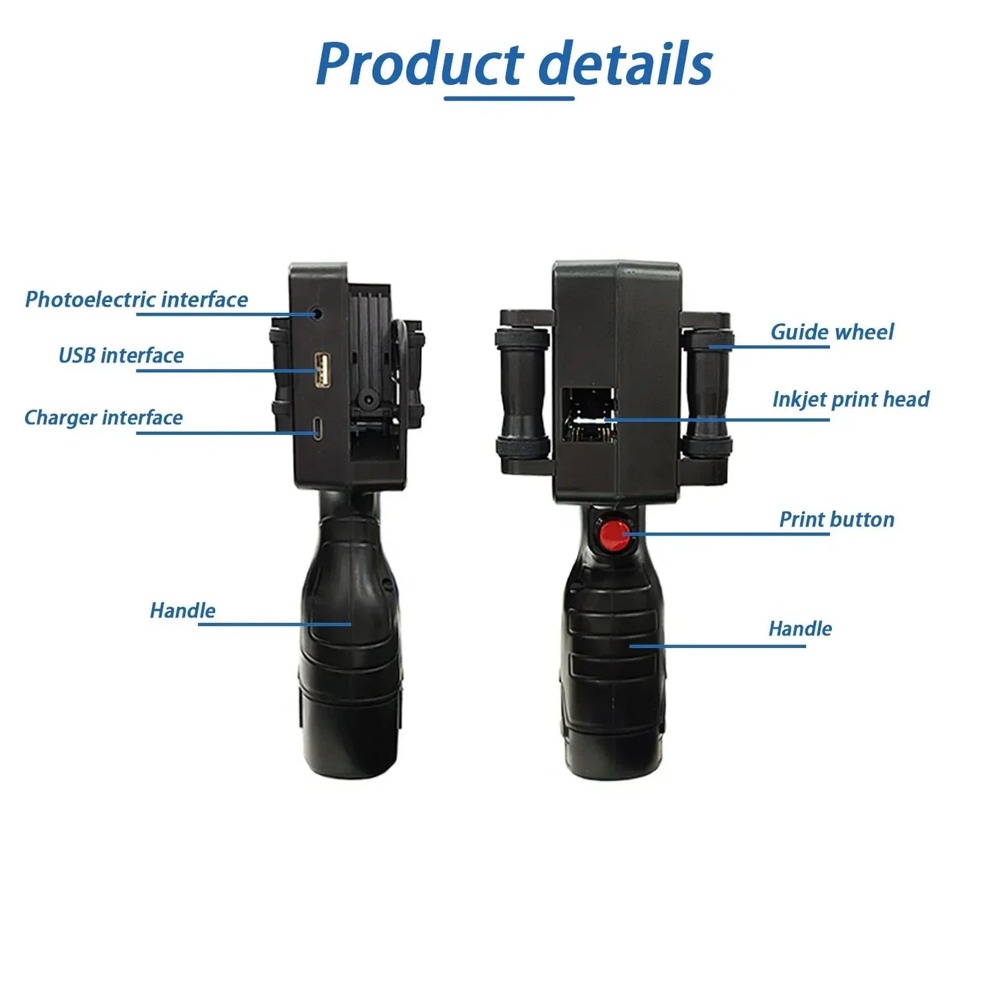 Handheld Inkjet Printer – 600DPI Portable Label Gun