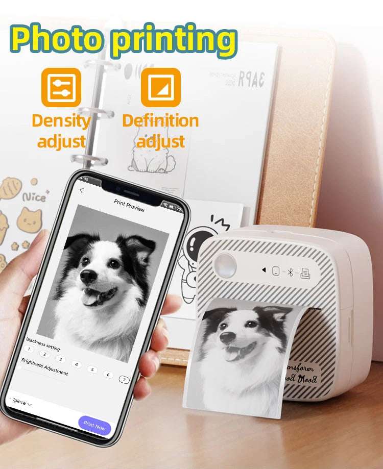 Mini Wireless Thermal Printer – Inkless Pocket Sticker Printer