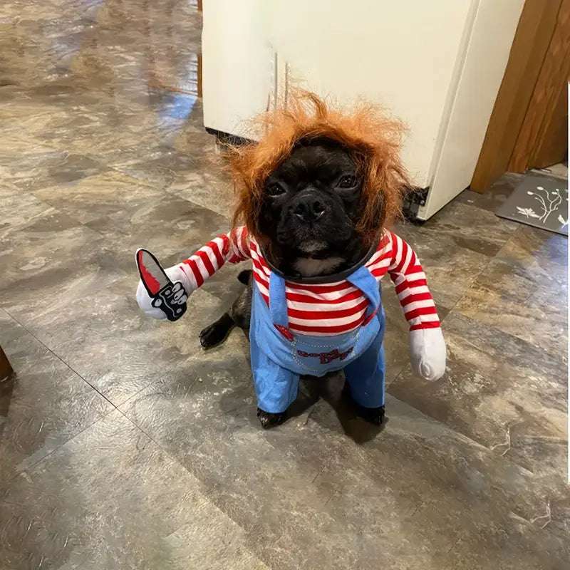 Scary Doll Pet Costume Outfit