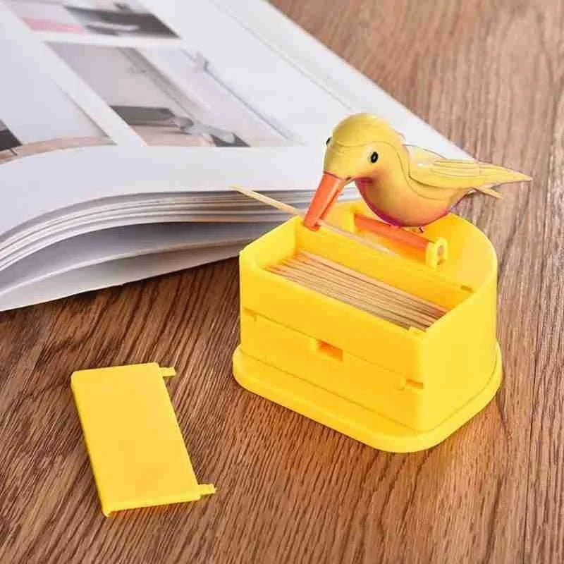 Automatic Bird Toothpick Dispenser Holder