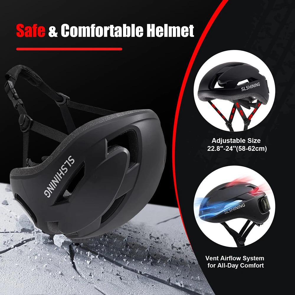 Smart LED Bike Helmet with App Control