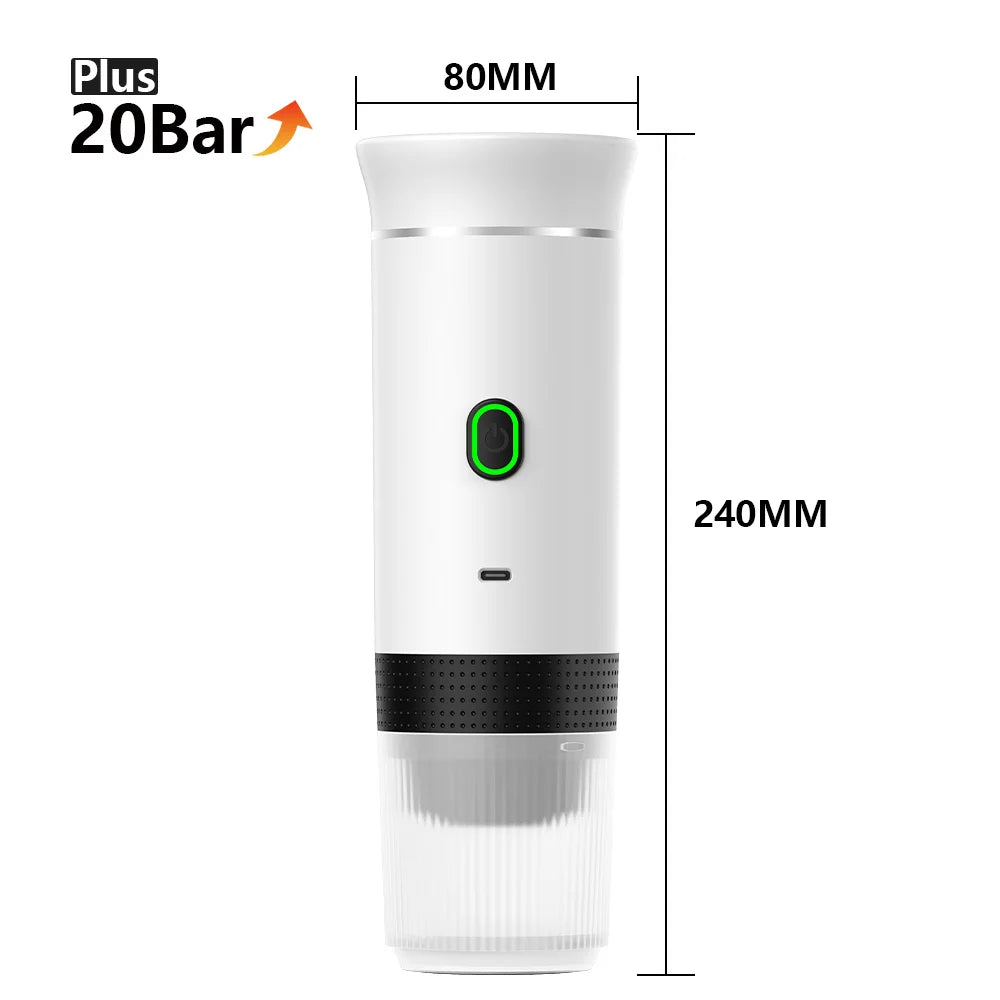 Portable 20-Bar Espresso Maker for Home Travel Camping
