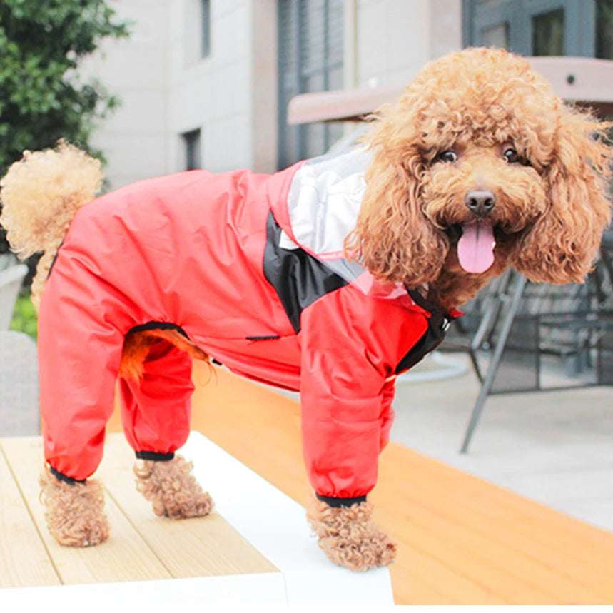 Fashion Waterproof Dog Raincoat with Hood