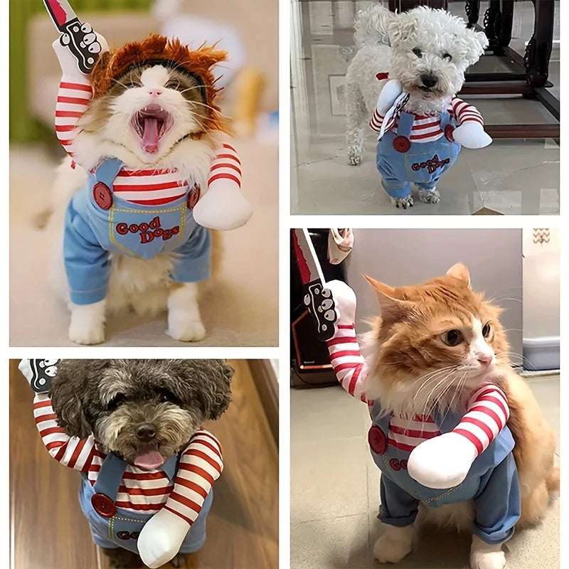 Scary Doll Pet Costume Outfit