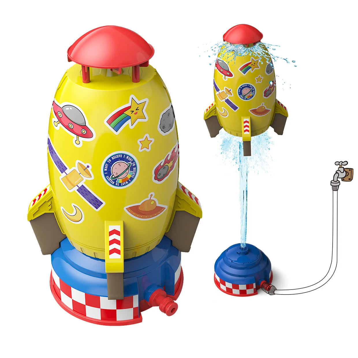 Rocket Sprinkler Toy for Backyard Fun