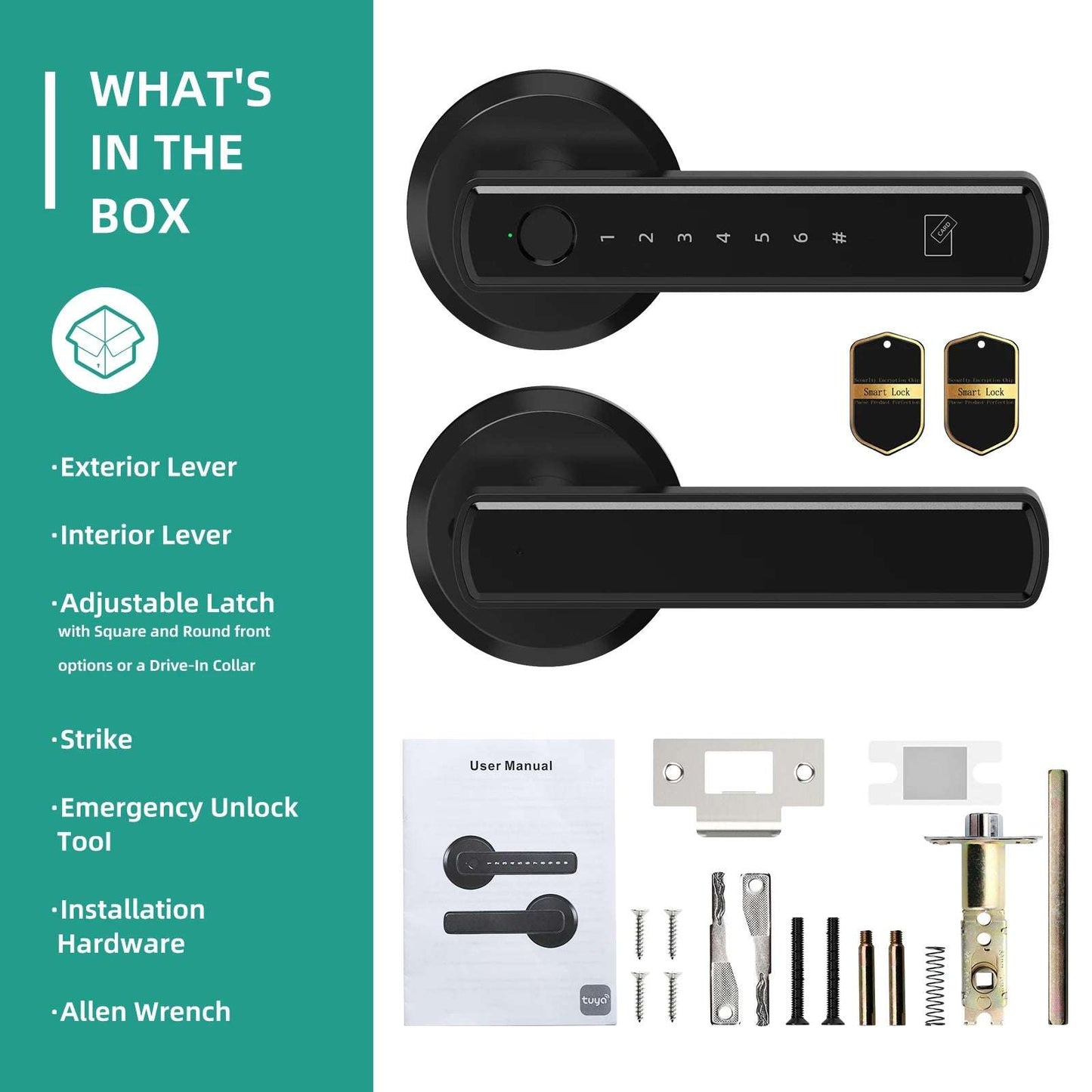 Smart Fingerprint Door Lock Keypad Handle
