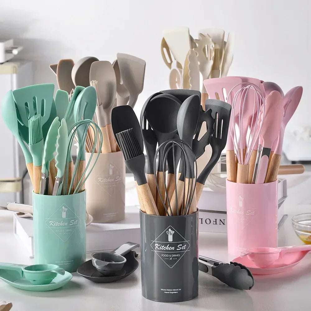 12PCS Silicone Cooking Utensil Set