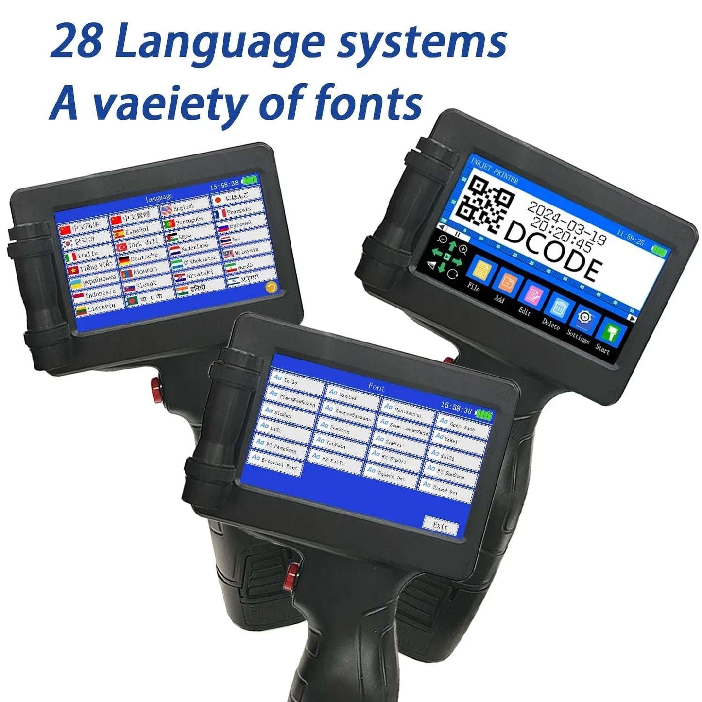 Handheld Inkjet Printer – 600DPI Portable Label Gun