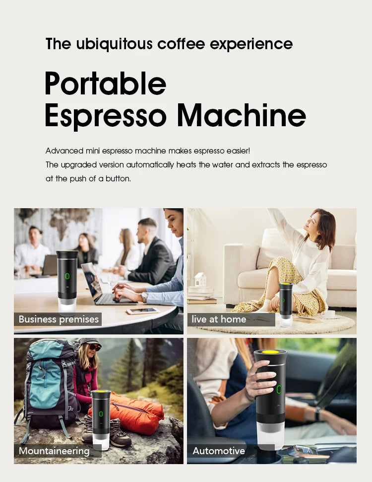 Portable 20-Bar Espresso Maker for Home Travel Camping