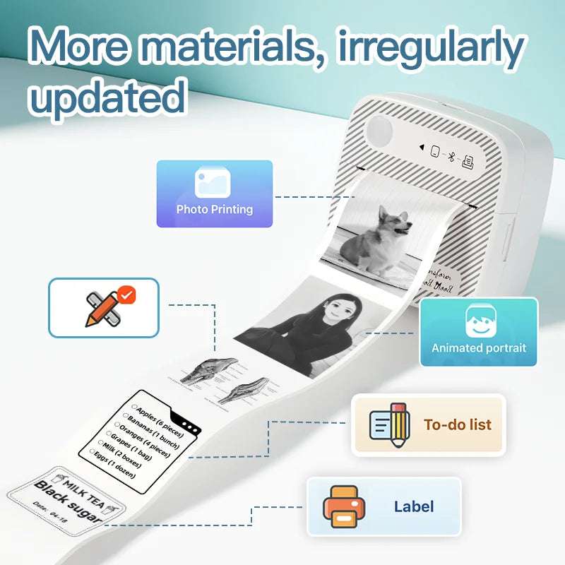 Mini Wireless Thermal Printer – Inkless Pocket Sticker Printer