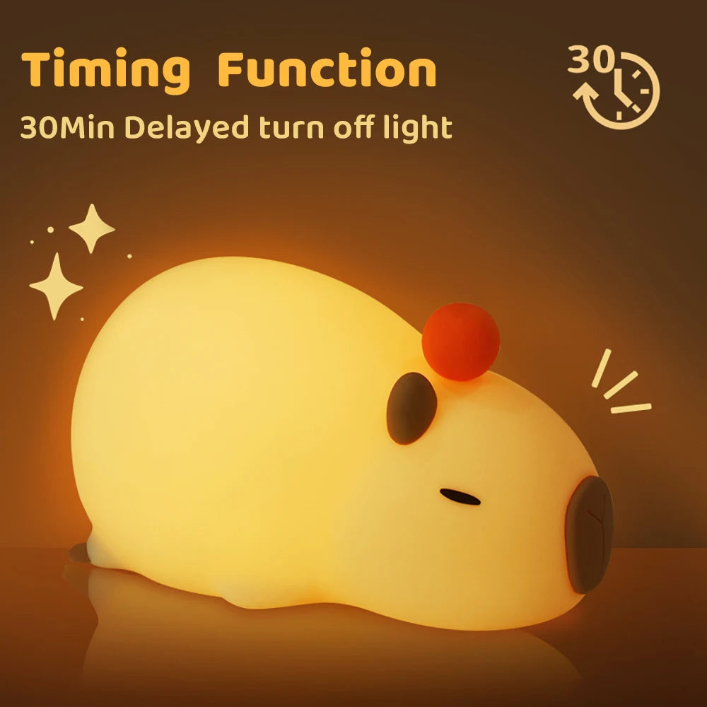 Capybara Night Light for Kids Room