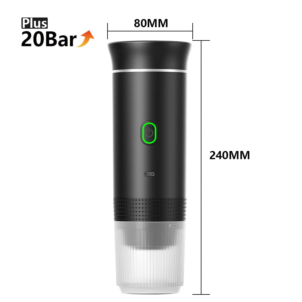 Portable 20-Bar Espresso Maker for Home Travel Camping