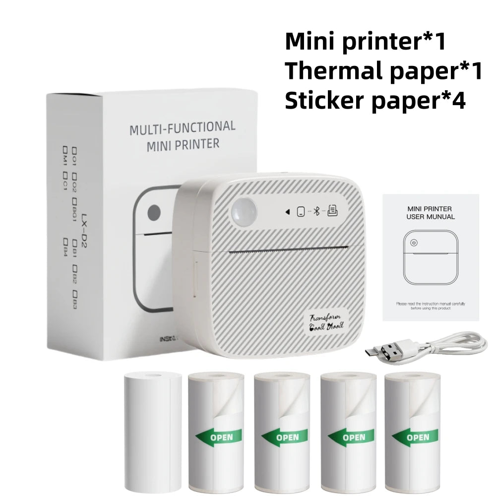Mini Wireless Thermal Printer – Inkless Pocket Sticker Printer