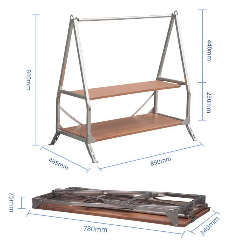 Outdoor Camping Storage Rack 3-Tier Stand