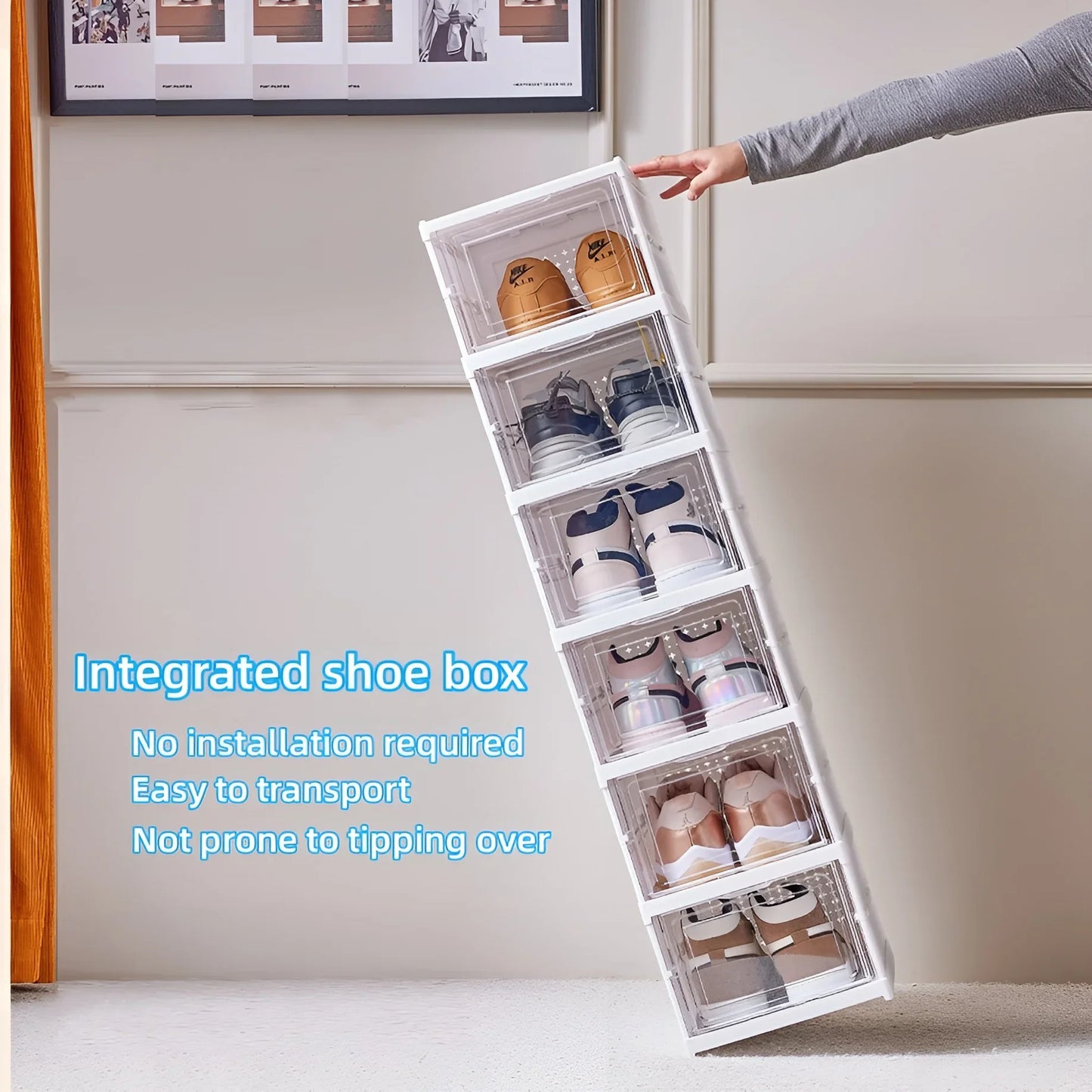 Foldable Stackable Shoe Storage Box