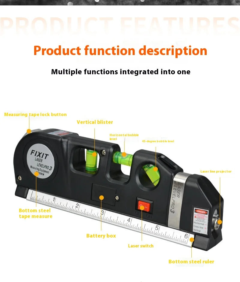 3-in-1 Magnetic Laser Level Tool