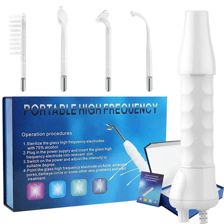 Portable High Frequency Skin Therapy Wand Kit
