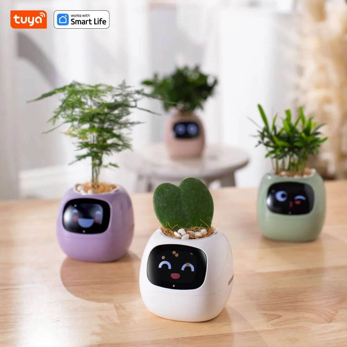 Smart Emoji Plant Pot – AI Interactive Flowerpot