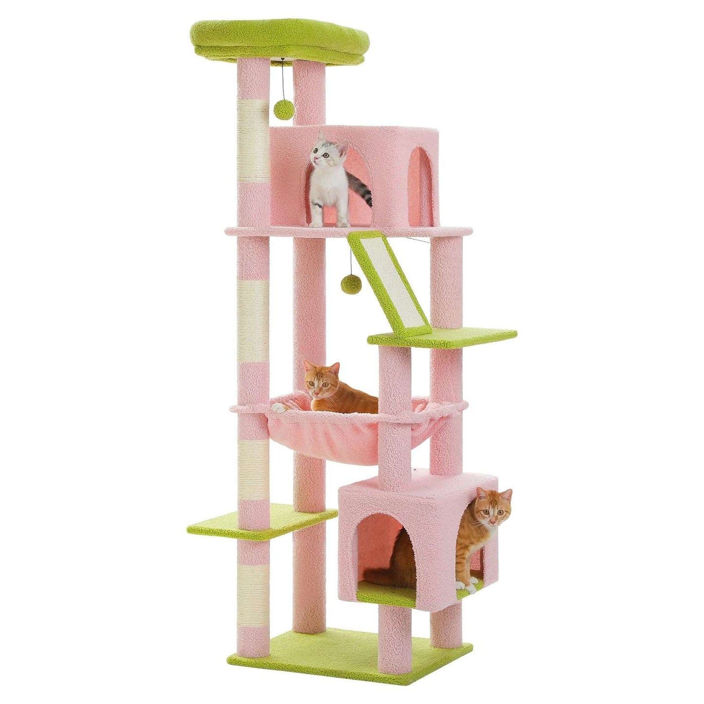 180cm Large Cat Tree Tower with Hammock