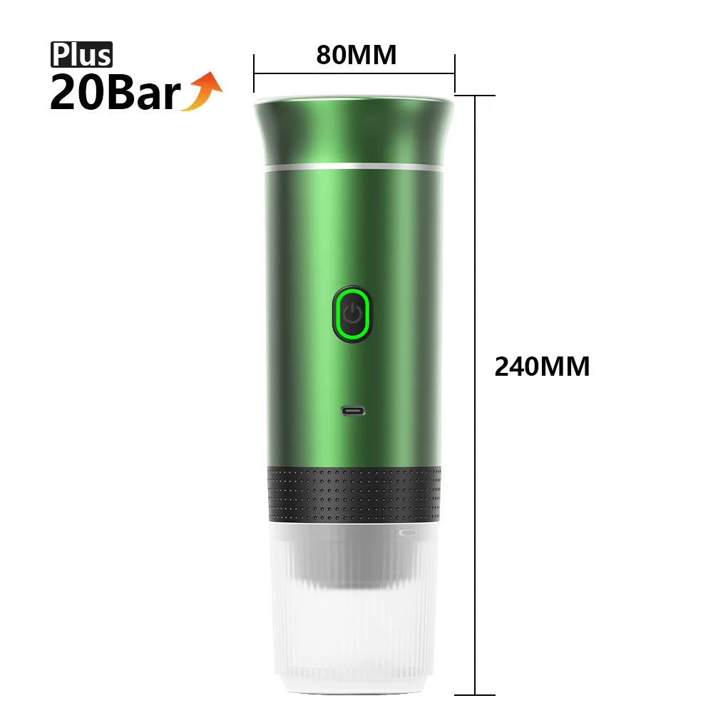 Portable 20-Bar Espresso Maker for Home Travel Camping