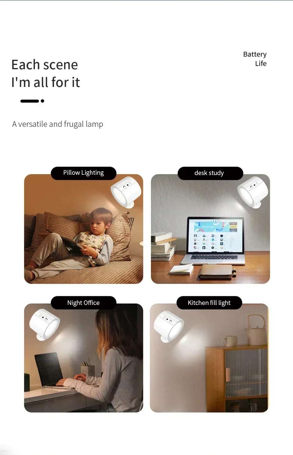 Dual-Sided Magnetic LED Wall Lamp