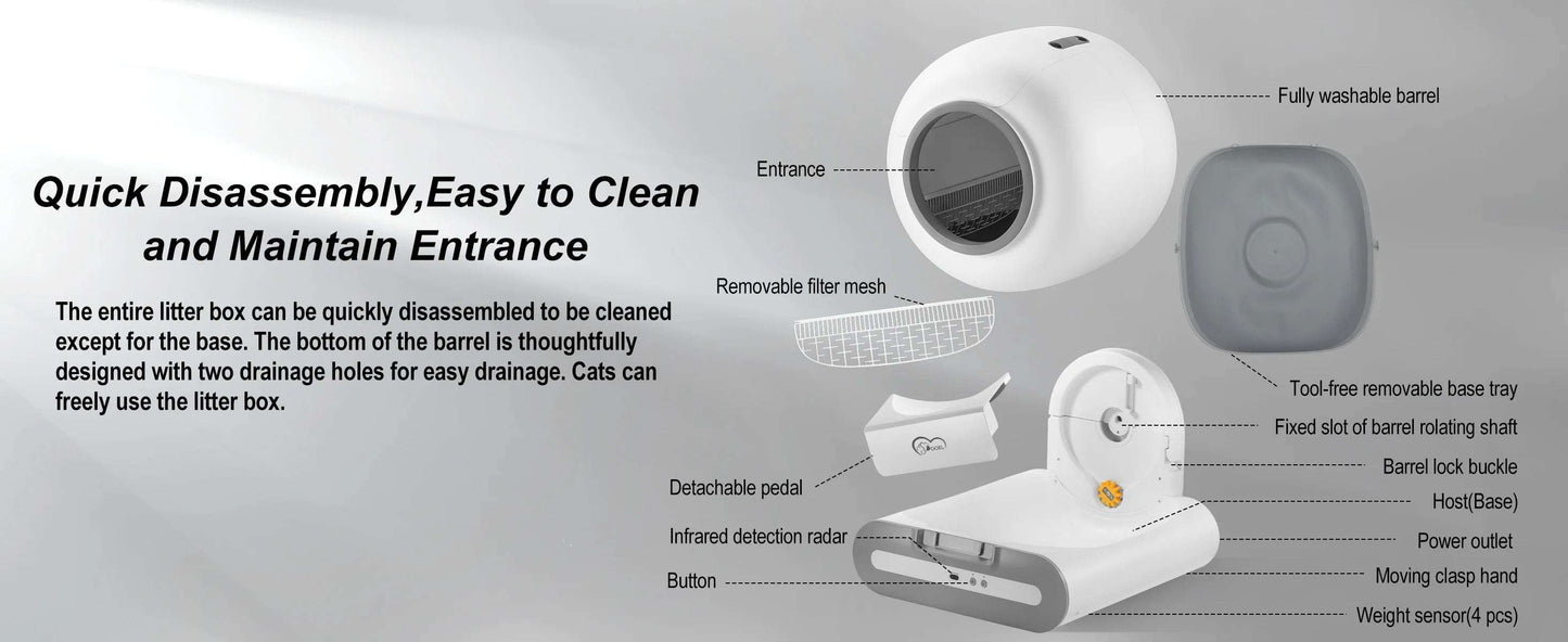 Smart Self-Cleaning Cat Litter Box