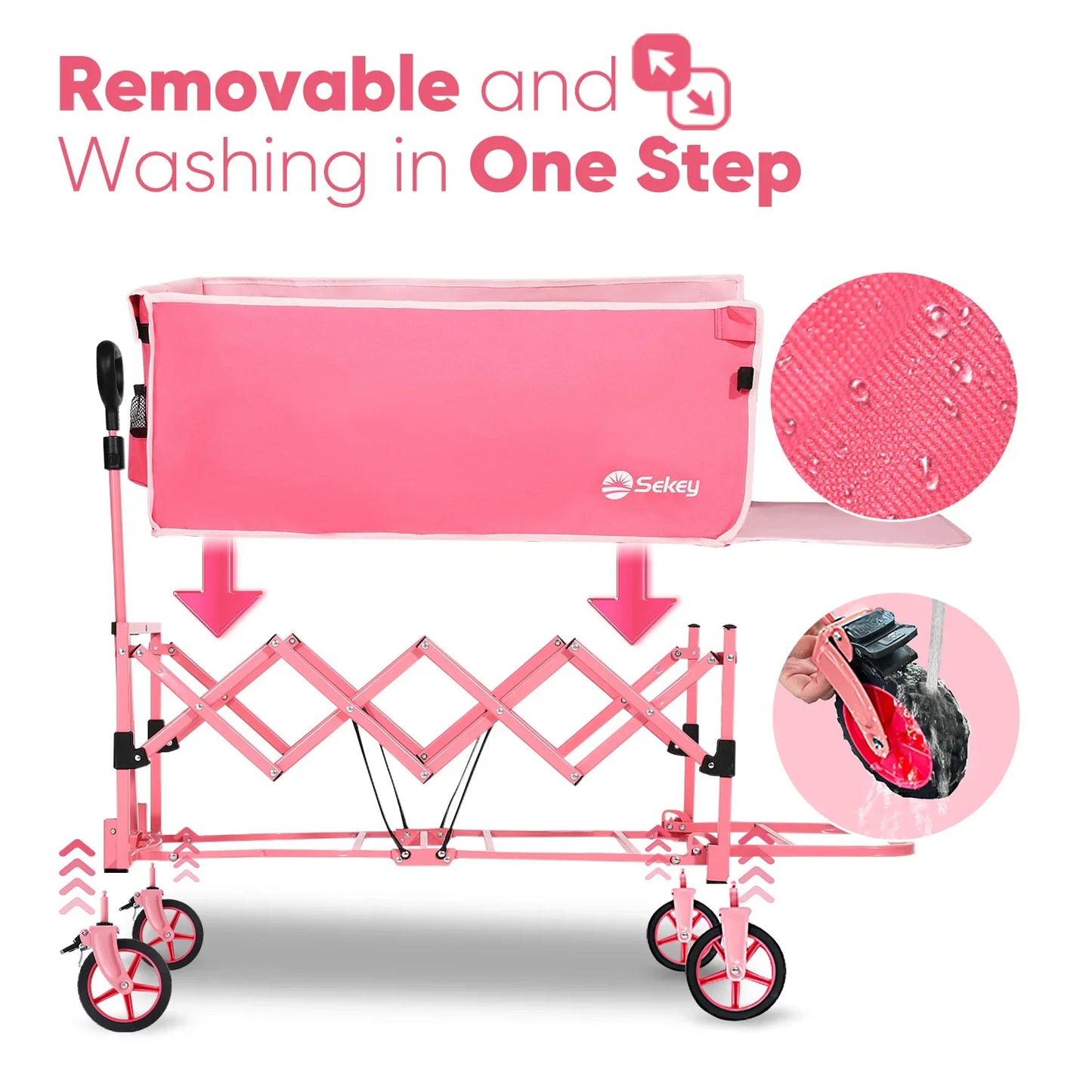 Collapsible Folding Wagon Cart 330lbs