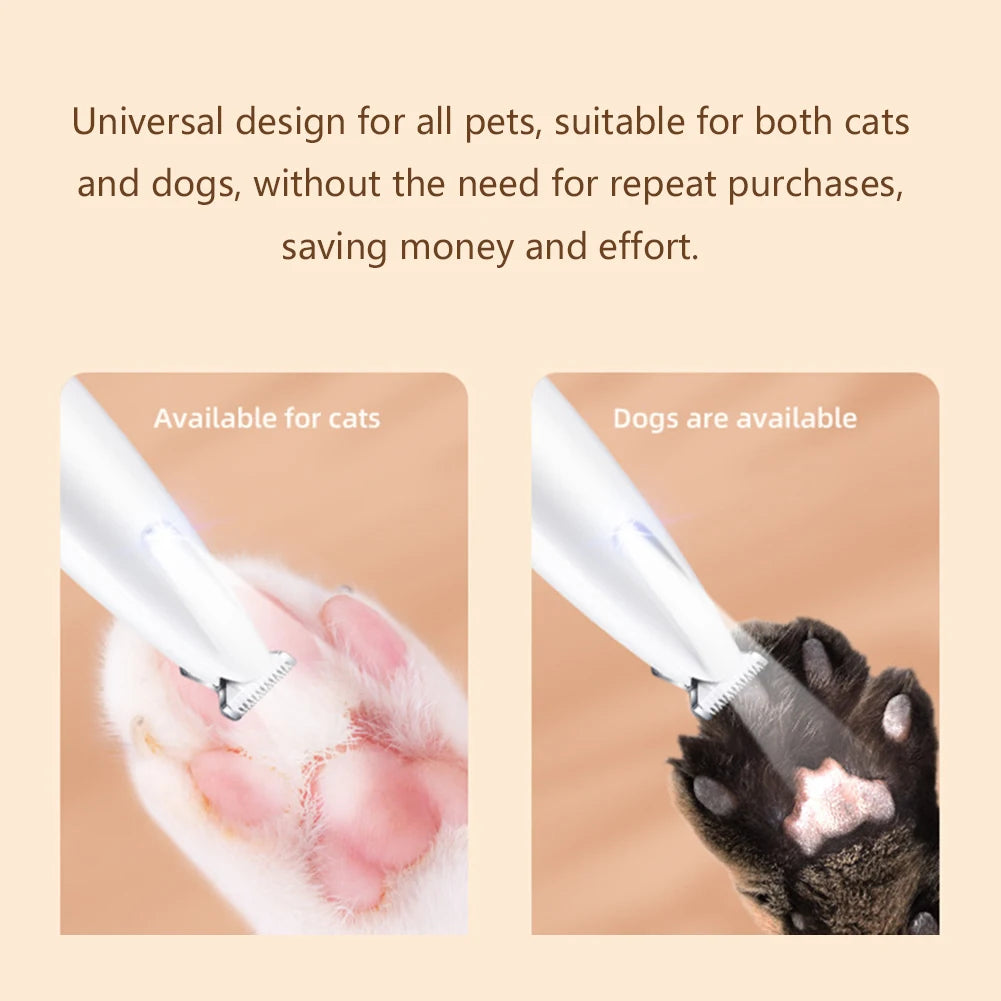 Rechargeable Pet Paw Trimmer LED