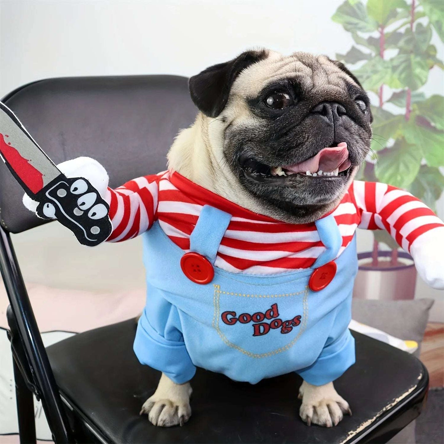 Scary Doll Pet Costume Outfit