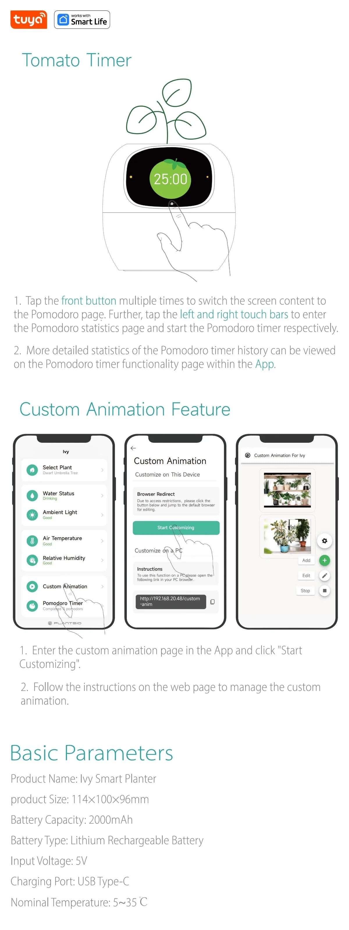 Smart Emoji Plant Pot – AI Interactive Flowerpot
