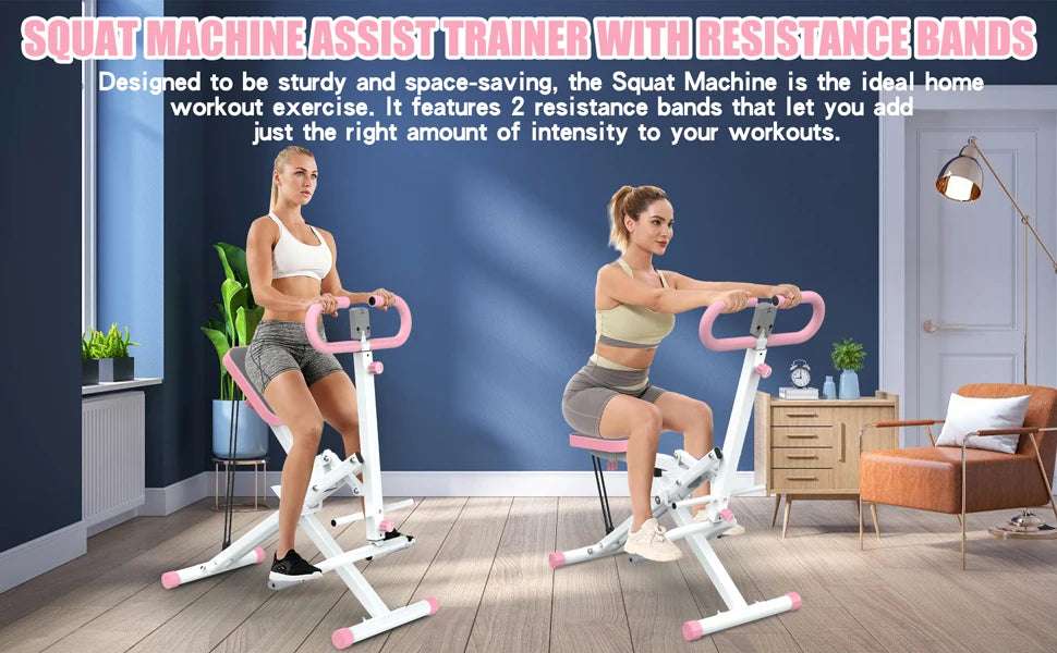 Compact Foldable Home Squat Machine