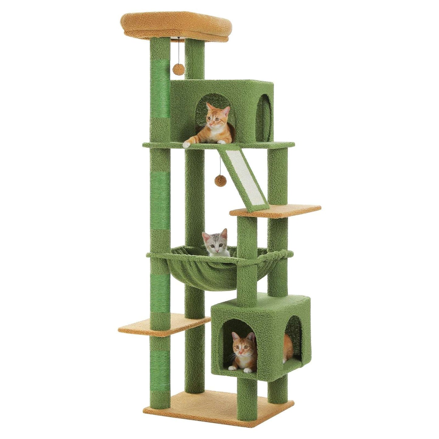 180cm Large Cat Tree Tower with Hammock