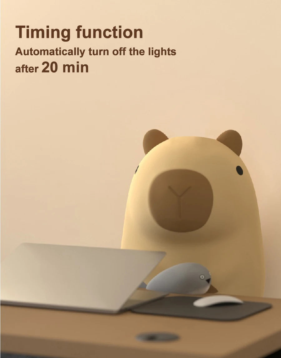 Capybara Night Light for Kids Room