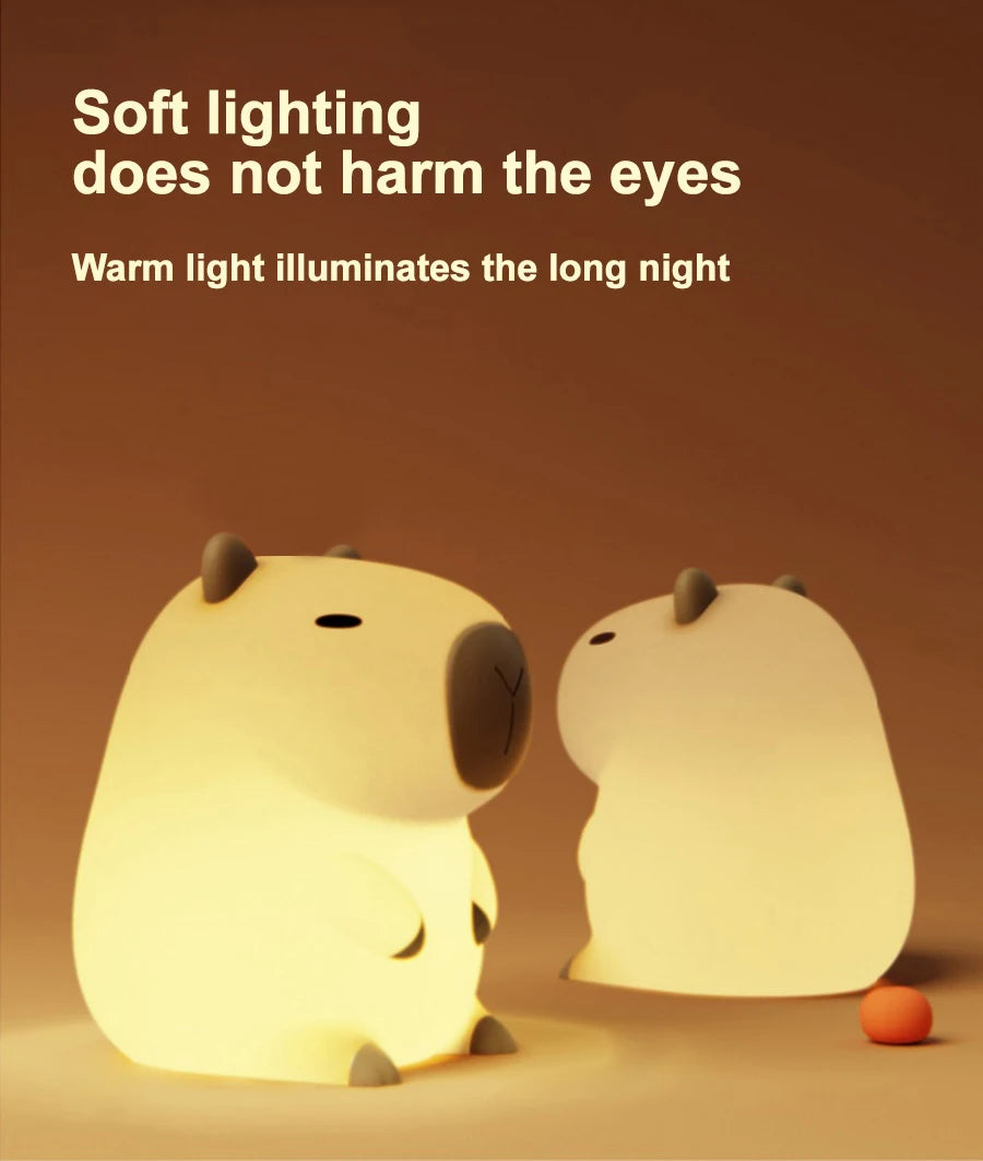 Capybara Night Light for Kids Room