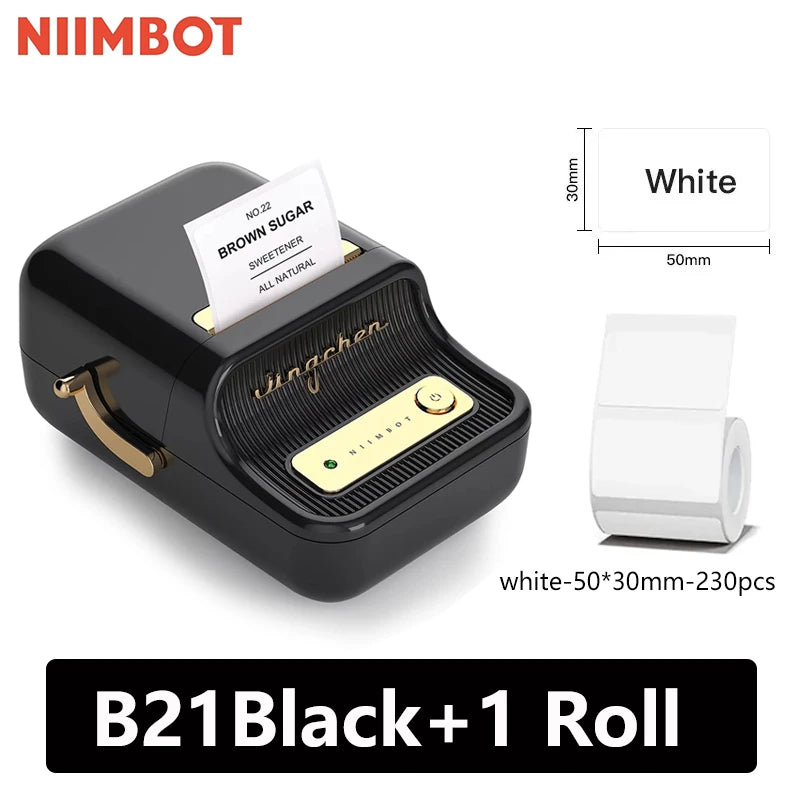NiiMbot B21 Bluetooth Label Maker with Extra Rolls