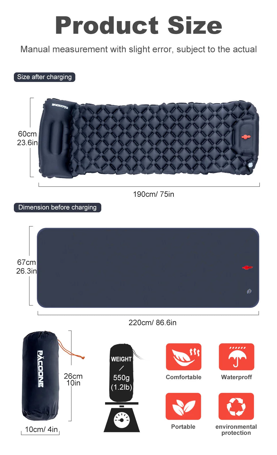 Ultralight Camping Inflatable Sleeping Pad