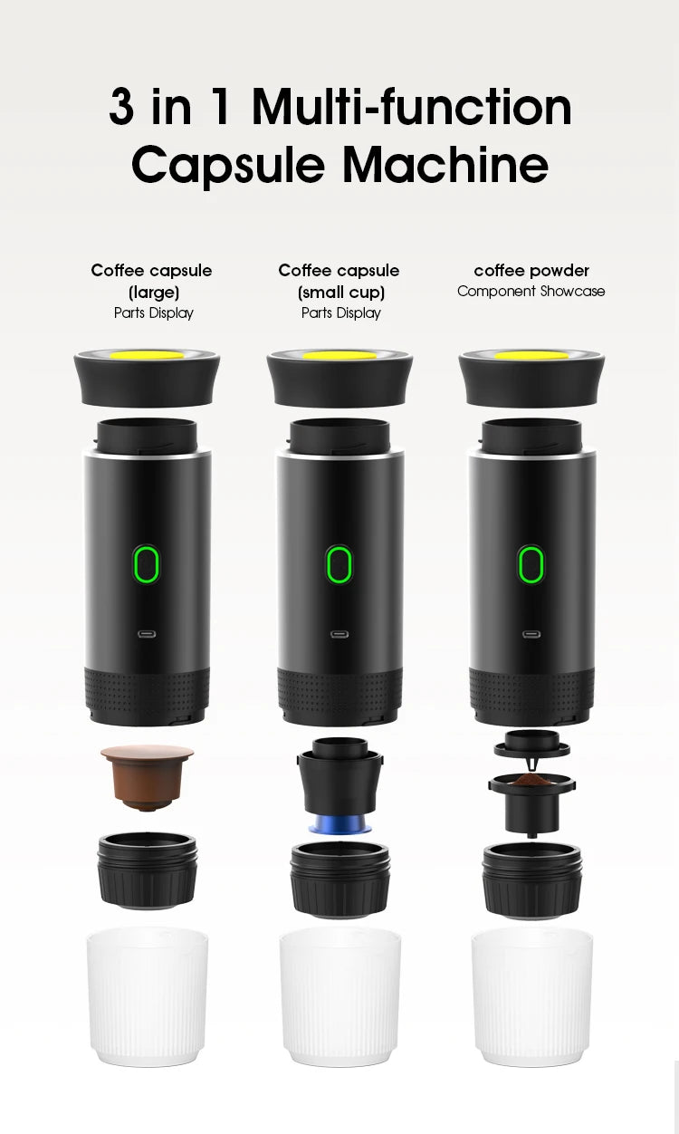 Portable 20-Bar Espresso Maker for Home Travel Camping