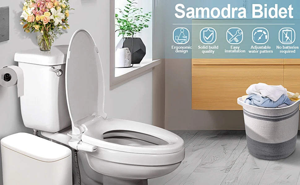 Ultra-Slim Non-Electric Bidet Attachment